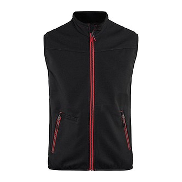 BLAKLÄDER® unisex Softshellweste 3850 schwarz, rot Größe XL