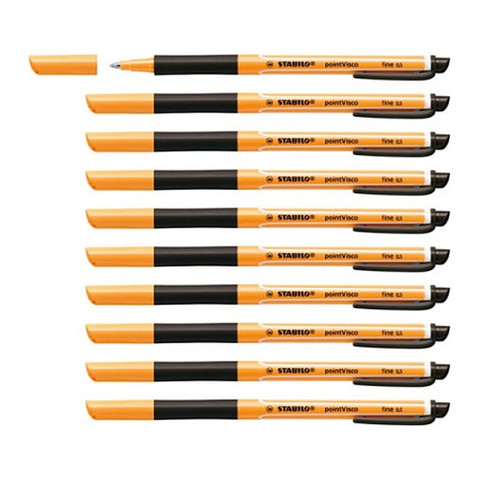 STABILO pointVisco Gelschreiber orange 0,5 mm, Schreibfarbe: schwarz, 10 St.