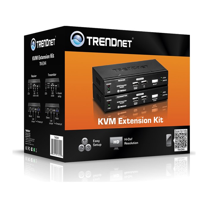 TRENDnet KVM USB-VGA Erweiterungs Kit Reichweite bis 100m