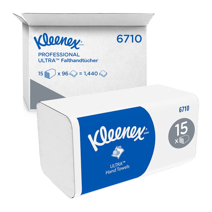 Kleenex® Papierhandtücher 6710 ULTRA Interfold-Falzung 3-lagig weiß, 1.440 Tücher