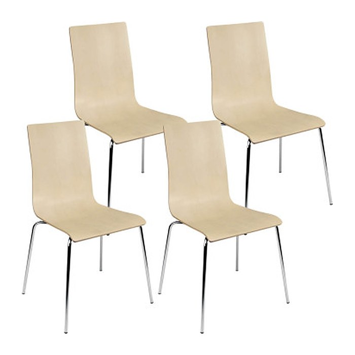 Nowy Styl Schalenstühle Cafe VII ahorn Holz, 4 St.