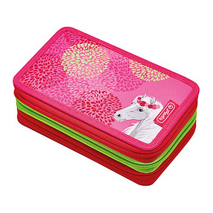 herlitz Federmäppchen befüllt Bloomy Horse Motiv 31-teilig, 19,0 x 11,5 cm