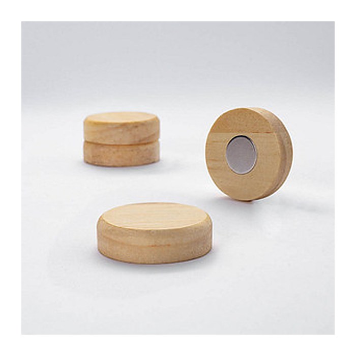 SIGEL Magnete braun, Holz Ø 3,3 x 0,9 cm, 4 St.