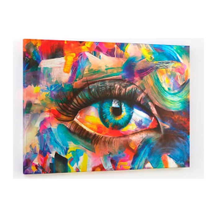 ALLboards Magnettafel CANVASboards 90,0 x 60,0 cm Auge mit der Farbe des Regenbogens