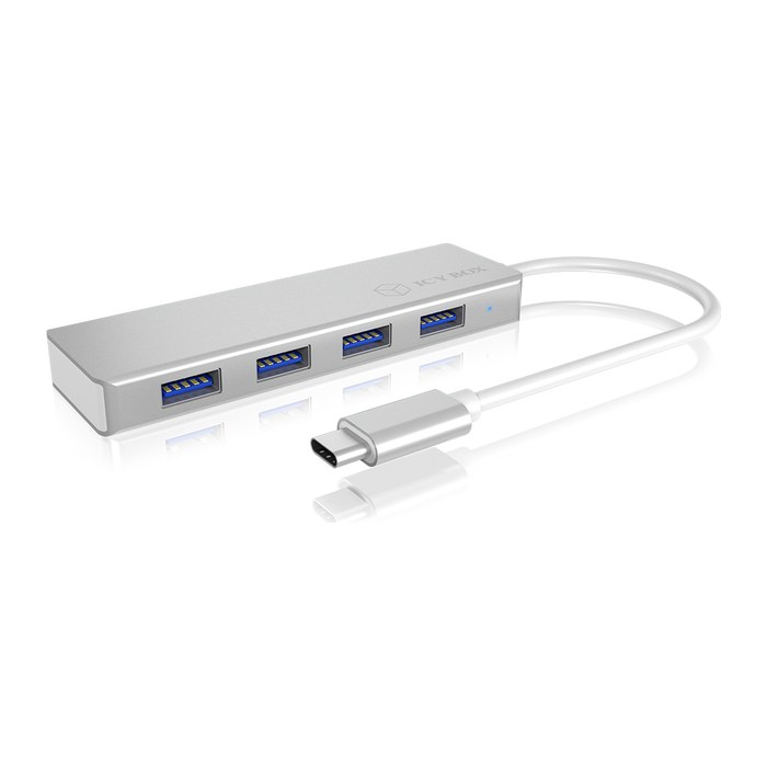 RaidSonic ICY BOX® USB-Hub IB-HUB1425-C3 4-fach silber