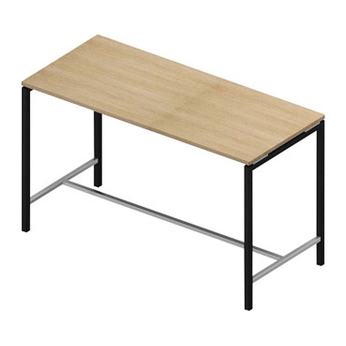 Quadrifoglio Konferenztisch Creo eiche rechteckig, 4-Fuß-Gestell grau, 180,0 x 80,0 x 107,0 cm