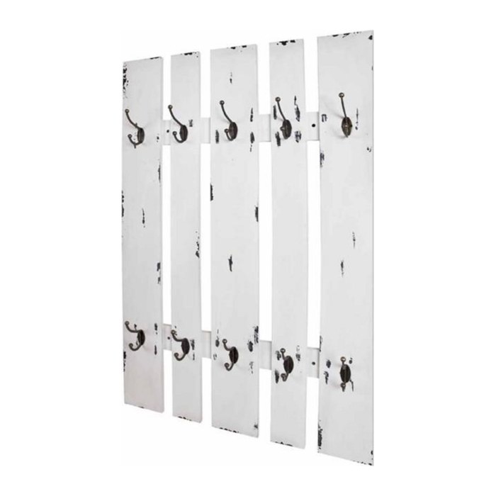 HAKU Möbel Wandgarderobe 32350 weiß Holz 10 Haken 65,0 x 100,0 cm, 1 St.