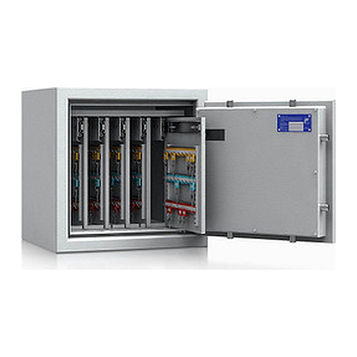 ISS safe4key Schlüsseltresor lichtgrau mit 280 Haken, Elektronikschloss, 50,0 x 42,0 x 50,0 cm, 1 St.