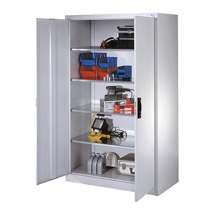 CP Stahlschrank 8932-00 S10600 lichtgrau 4 Fachböden 120,0 x 60,0 x 195,0 cm, aufgebaut, 1 St.