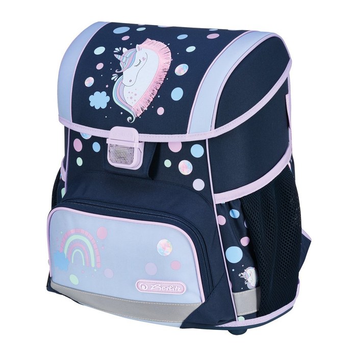 herlitz Schulranzen-Set Loop Plus Unicorn Dreams Kunstfaser grün