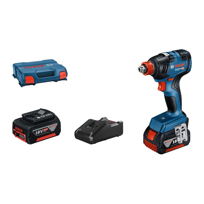 BOSCH Professional GDX 18V-200 Akku-Drehschlagschrauber 2x 18,0 V, mit 2 Akkus