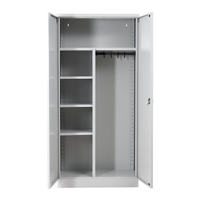Gürkan Putzmittelschrank 100178 lichtgrau 3 Fachböden 92,0 x 42,0 x 195,0 cm, aufgebaut, 1 St.