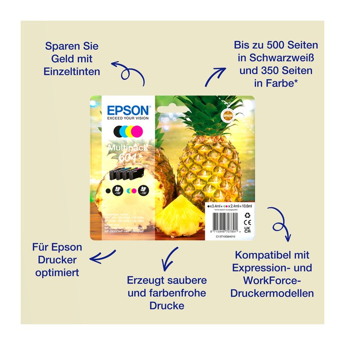 EPSON 604XL/T10H24 (Ananas) cyan Druckerpatrone