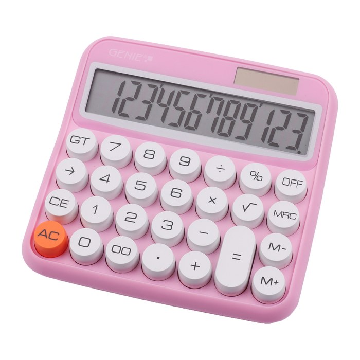 GENIE Tischrechner 612P pink