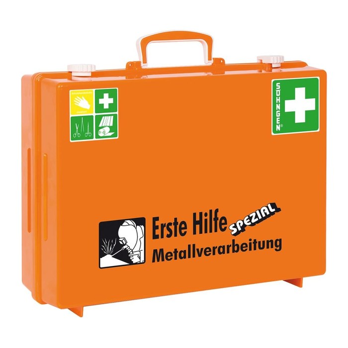 SÖHNGEN Erste-Hilfe-Koffer SPEZIAL Metallverarbeitung DIN 13157 + Erweiterung orange