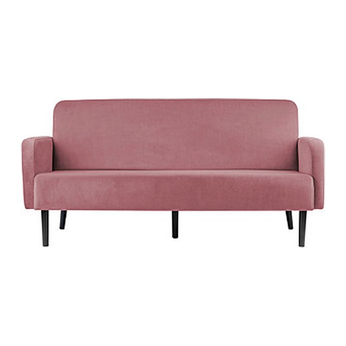 meet powered by PAPERFLOW 3-Sitzer Sofa LISBOA rosa schwarz Stoff 176,0 x 81,5 x 83,0 cm, 1 St.