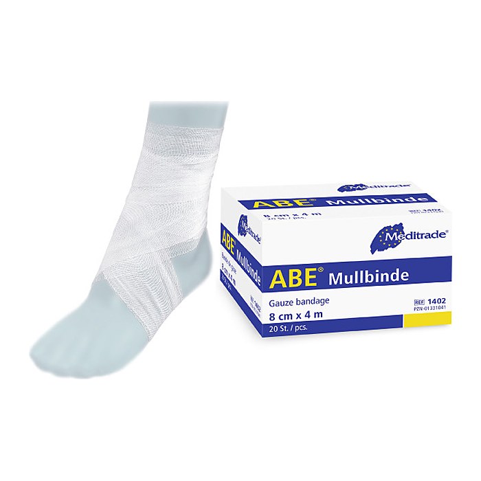 Meditrade® Mullbinden ABE® 1401 weiß 6,0 cm x 4,0 m, 20 St.