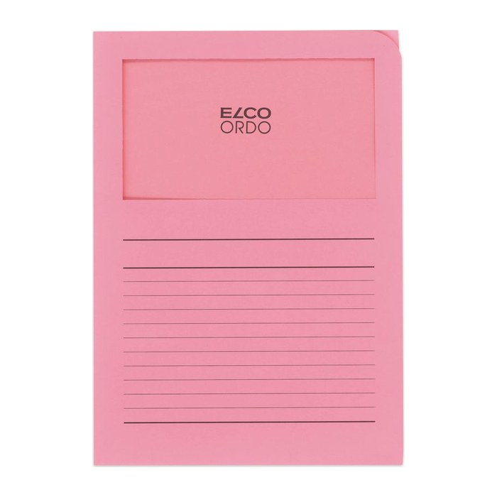 ELCO Sichthüllen Ordo classico DIN A4 rosa glatt 120 g/qm, 100 St.