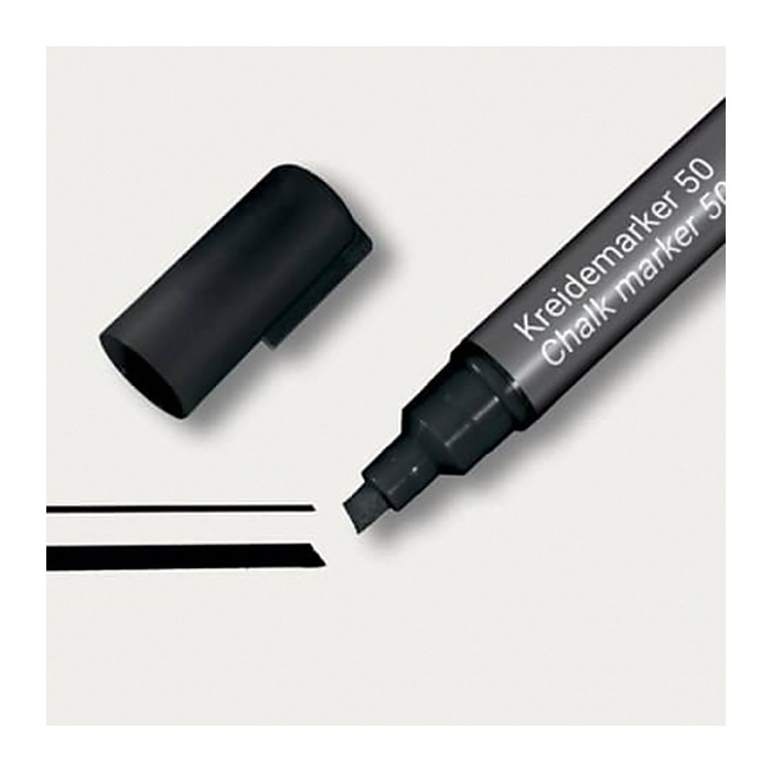 SIGEL Kreidemarker schwarz 1,0 - 5,0 mm, 1 St.