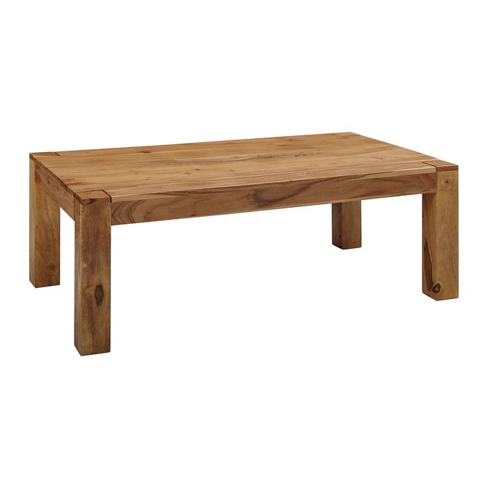 WOHNLING Couchtisch rechteckig Massivholz akazie 110,0 x 60,0 x 40,0 cm, 1 St.