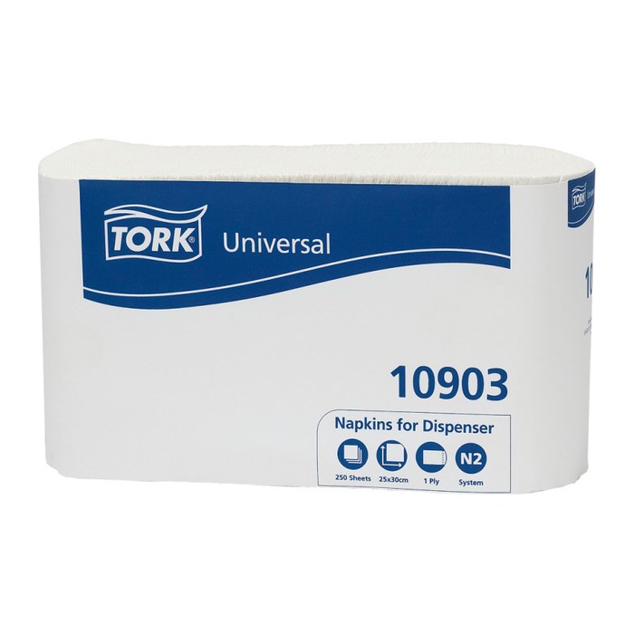 TORK Servietten Fastfold Universal N2 weiß 1-lagig 24,0 x 30,0 cm, 10.800 Tücher