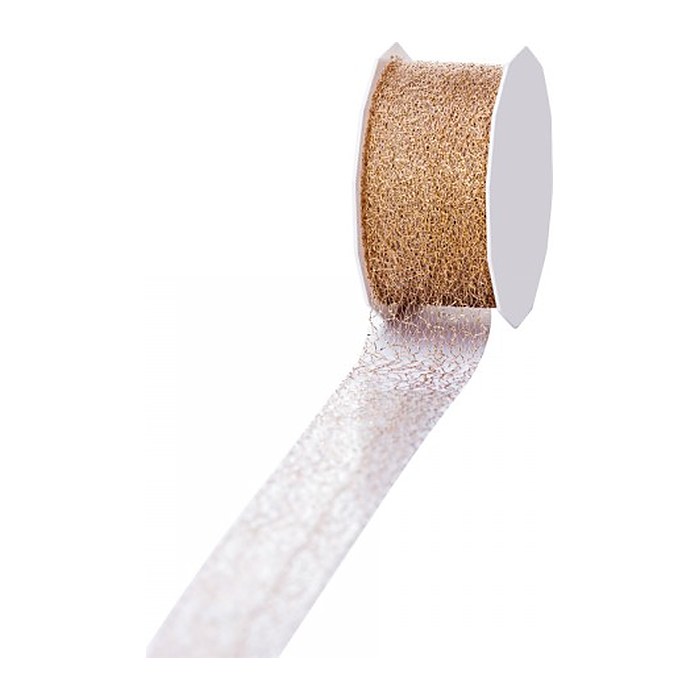 PRÄSENT Geschenkband Metallic Lace glänzend gold 40,0 mm x 20,0 m