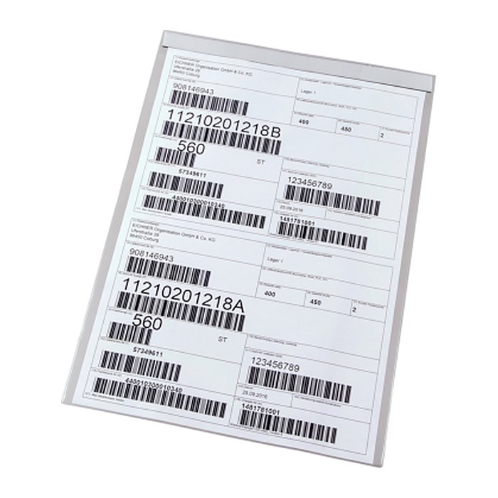 EICHNER Sichthüllen magnetisch DIN A7 quer transparent glatt 0,5 mm, 100 St.