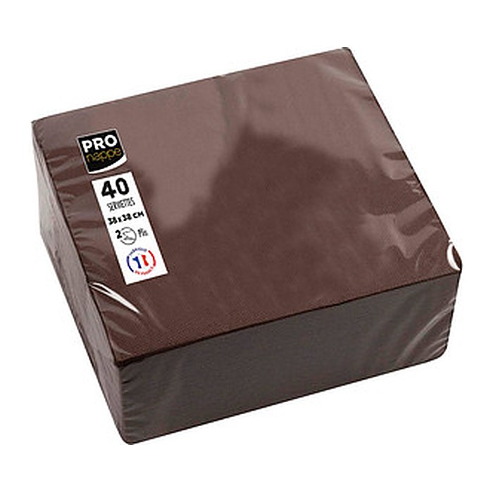 PROnappe Servietten braun 2-lagig 38,0 x 38,0 cm, 40 St.