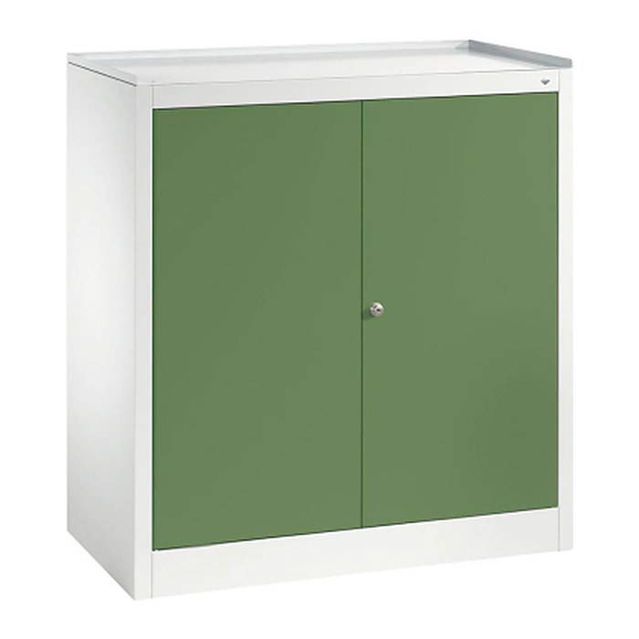 CP Stahlschrank 88210-00 S10017 lichtgrau, rededagrün 1 Fachboden 94,0 x 50,0 x 100,0 cm, aufgebaut, 1 St.