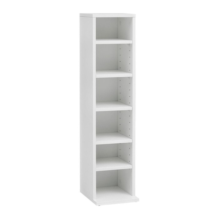 WOHNLING Bücherregal weiß 21,0 x 25,0 x 90,0 cm, 1 St.