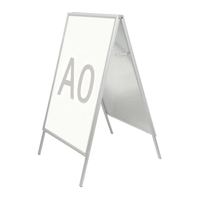 MAUL Kundenstopper public silber DIN A0 2 Fächer 94,0 x 87,3 x 140,5 cm, 1 St.
