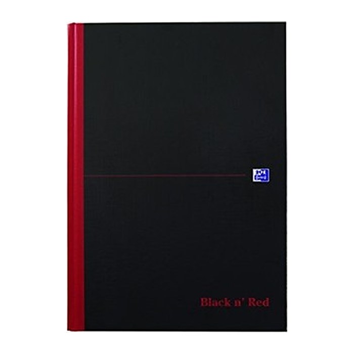 OXFORD Notizbuch Black n' Red DIN A4 kariert, schwarz Hardcover 192 Seiten, 1 St.