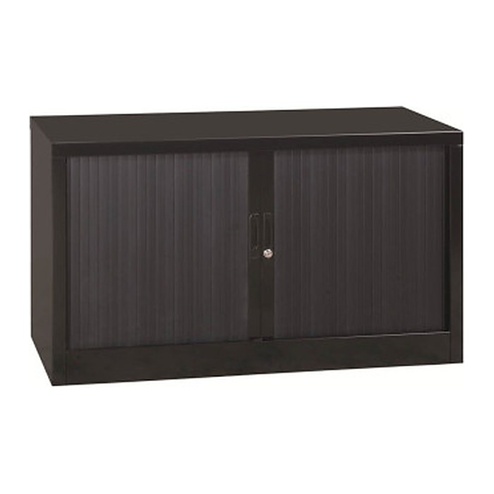 Gürkan Rollladenschrank schwarz 1 Fachboden 120,0 x 46,0 x 75,0 cm