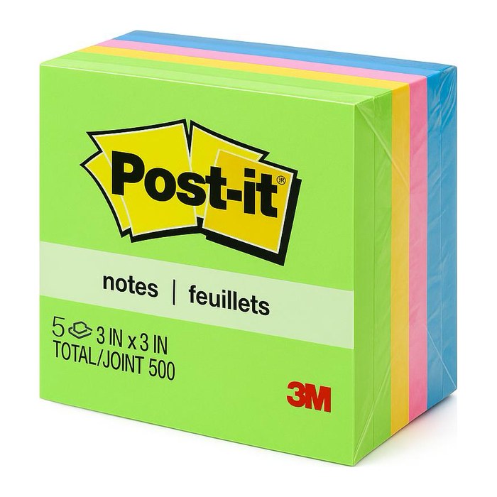 Post-it® Super Sticky Boost Haftnotizen extrastark farbsortiert, 5 Blöcke