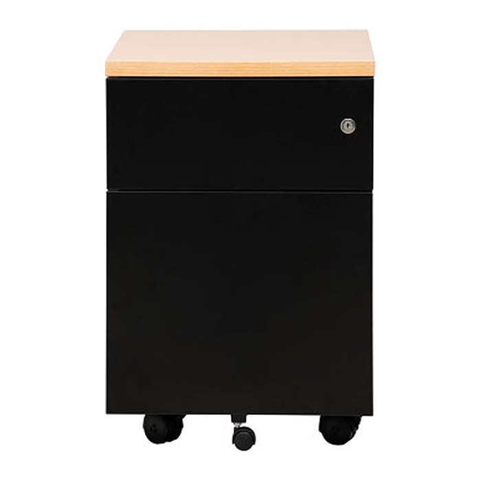 Gürkan Rollcontainer schwarz 2 Auszüge 40,0 x 60,0 x 62,0 cm