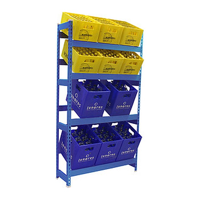 Simonrack Getränkekistenregal SIMONBOTTLE 4 8425437119514 blau 100,0 x 30,0 x 200,0 cm