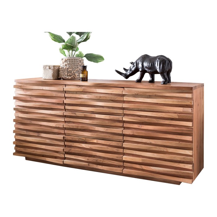 WOHNLING Sideboard, WL5.200 braun 160,0 x 43,0 x 75,0 cm, 1 St.