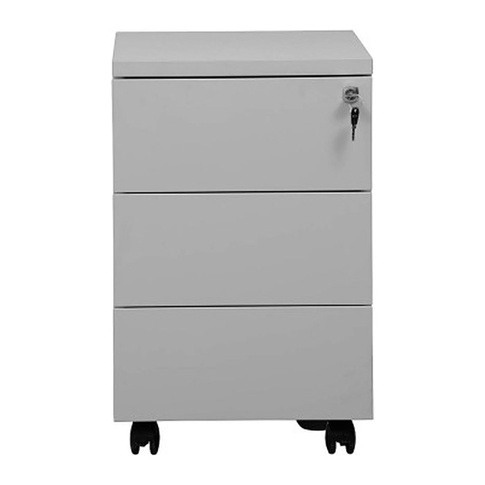 Gürkan Rollcontainer lichtgrau 3 Auszüge 40,0 x 60,0 x 62,0 cm