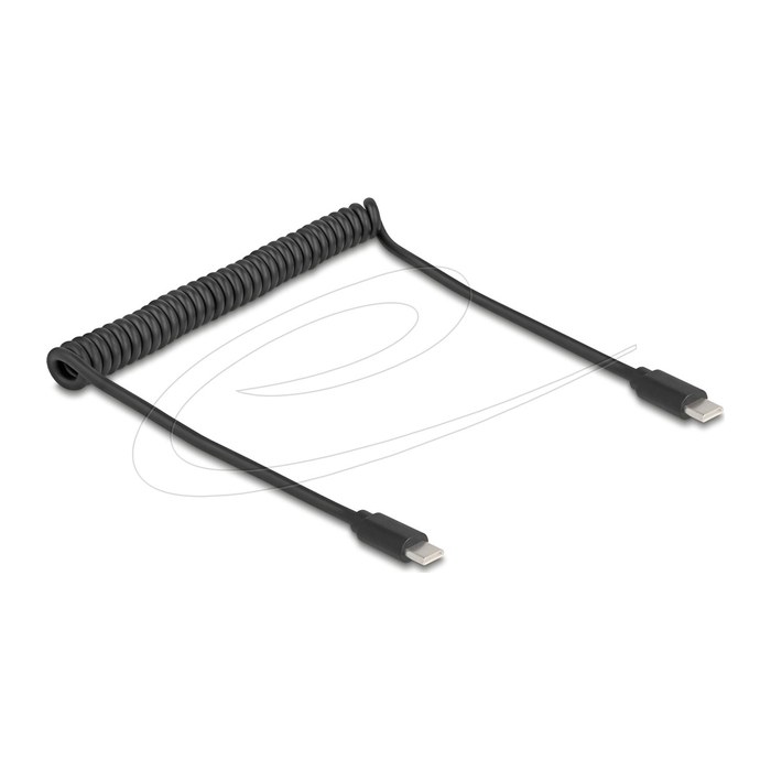 DELOCK USB 2.0 Type-C Spiralkabel Stecker-Stecker 0,45-0,75m