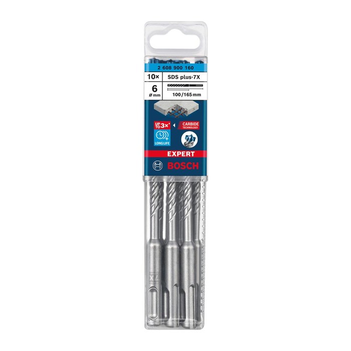BOSCH Hammerbohrer EXPERT SDS plus-7X, Ø 6,0 mm, 10 St.