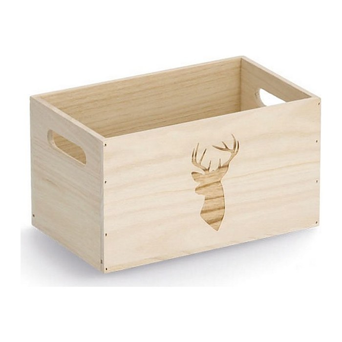 Zeller Hirsch Aufbewahrungsbox natur 25,0 x 15,0 x 14,0 cm, 1 St.