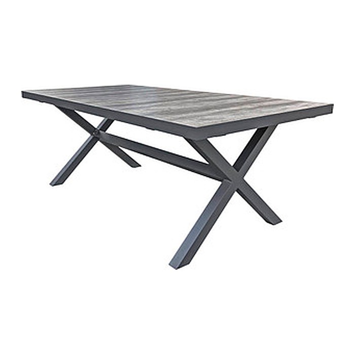 Garden Pleasure Gartentisch RANA grau rechteckig 100,0 x 202,0 x 75,0 cm