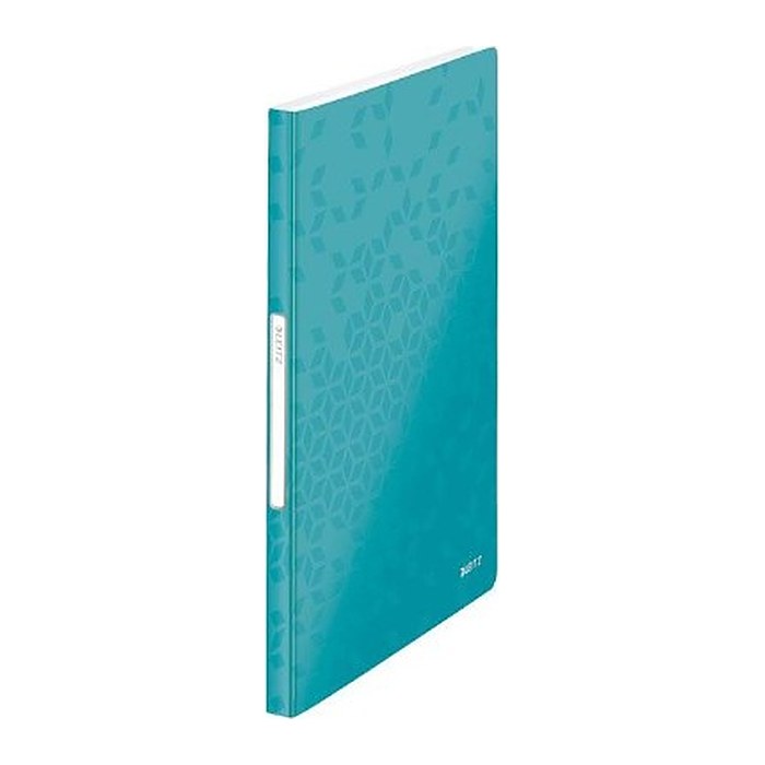 LEITZ WOW Sichtbuch DIN A4, 40 Hüllen eisblau-metallic, 1 St.