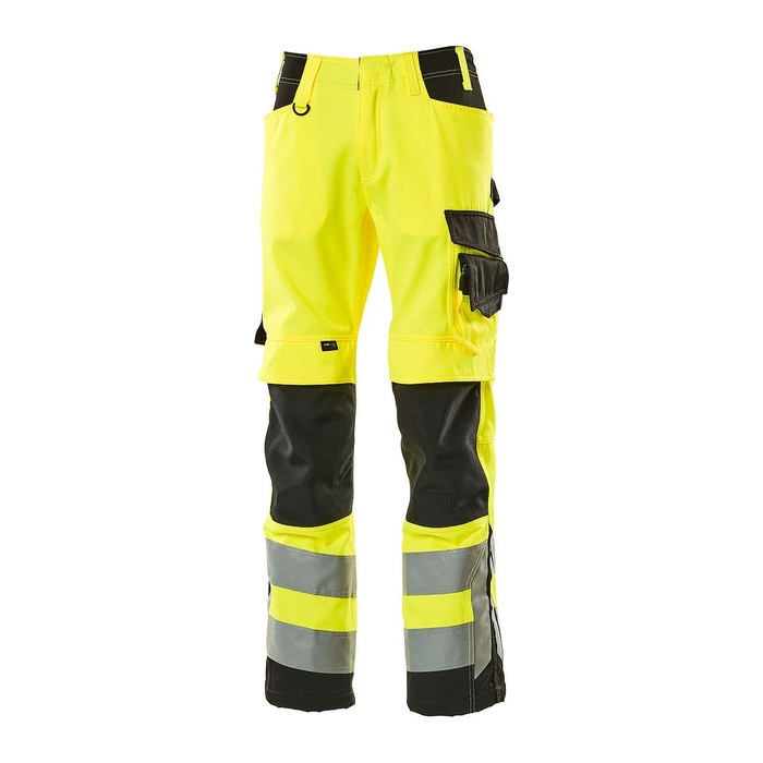 MASCOT® unisex Warnschutzhose Kendal gelb, schwarz Größe 24