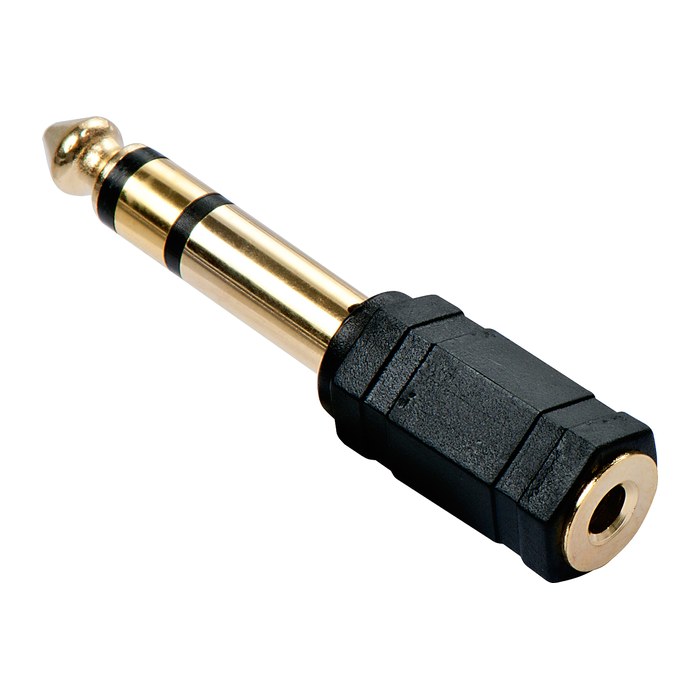 LINDY Audioadapter 3.5mm/6.3mm f/m vergoldet