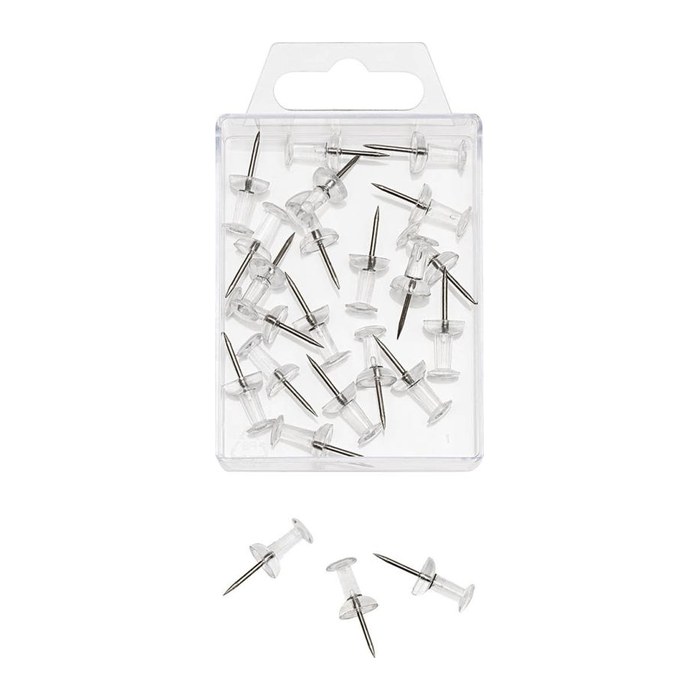 WEDO Pinnnadeln Diabolo transparent, 20 St.