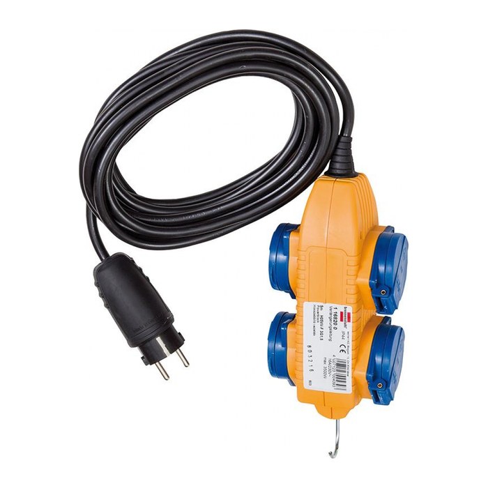 Brennenstuhl Verlängerungskabel 5m Powerblock IP54 schwarz