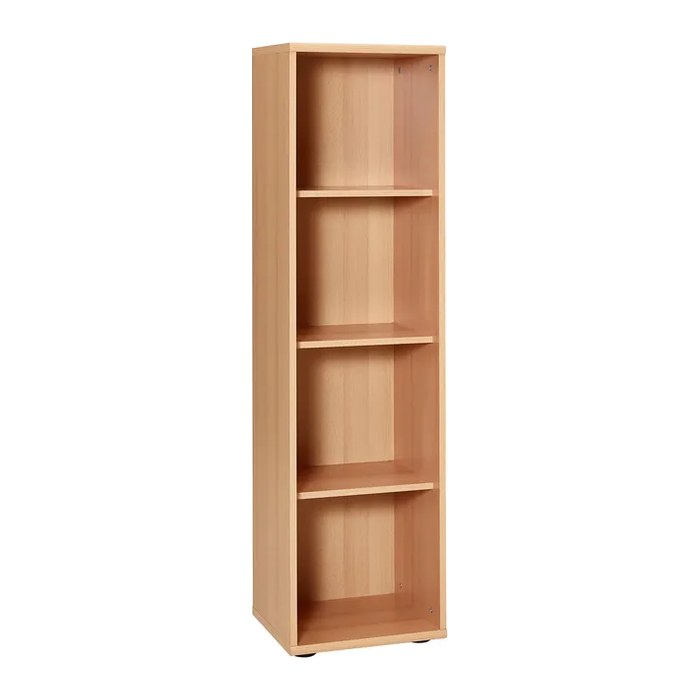 MÖBELPARTNER Aktenregal buche 39,3 x 39,5 x 152,8 cm, 1 St.