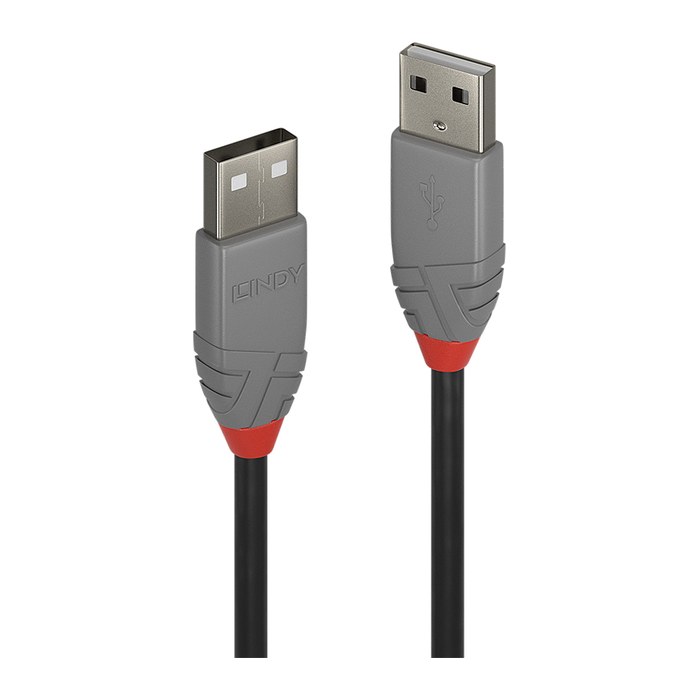 LINDY USB 2.0 Kabel Typ A/A Anthra Line M/M 1m