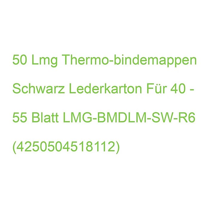 LMG Thermo-Bindemappen schwarz Lederkarton für 40 - 55 Blatt, 50 St.